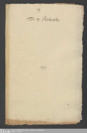 Ms. Ff. Mus. 780 - Fer. III. Pentecostes