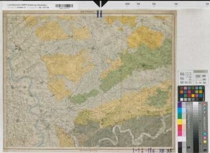 Rheinprovinz Westfalen (Provinz) geologische Karte der Rheinprovinz und der Provinz Westfalen auf Grundlage der v. Dechenschen Geologischen Karte und der Königlichen Generalstabs Karte 11. Sektion Wesel