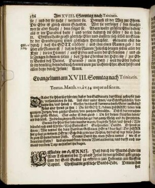 Evangelium am XVIII. Sonntag nach Trinitatis.