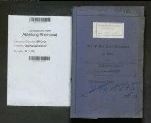 Steinbrinck; Robert, Bergassessor; Prüfungs- u. Personalakten Band 1 (Ausarbeitungen)