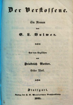 Der Verstossene : Ein Roman, 1