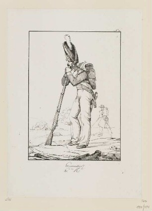 Grenadier garde royale, Blatt 10 der Folge "Französische Militärkostüme"