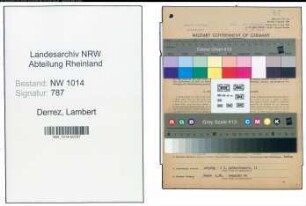 Entnazifizierung Lambert Derrez , geb. 21.03.1887 (Musiker)