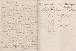 Notiz über Krapp-Fabrik in Grötzingen von Karoline Luises Hand.