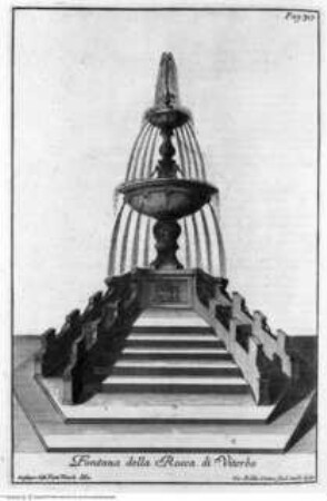 Istoria della citta di Viterbo - Tav. p. 317: Fontana in piazza della Rocca
