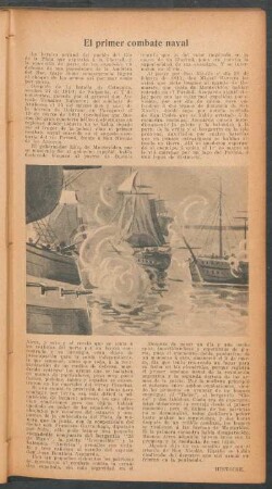 El primer combate naval