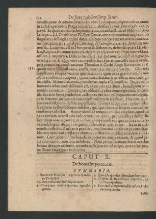 Caput X. De bonis Imperatoris.