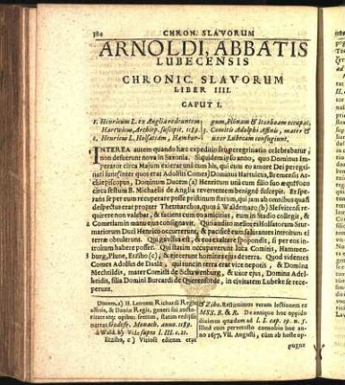 Arnoldi, Abbatis Lubecensis Chronic. Slavorum Liber IIII.