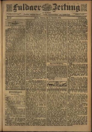Ausgabe vom Dienstag, den 11. November 1902.