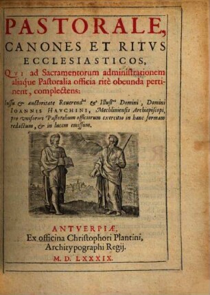 Pastorale Canones et ritus ecclesiasticos ... complectens