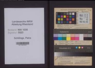 Entnazifizierung Petra Schillings , geb. 12.06.1909 (Krankenschwester)