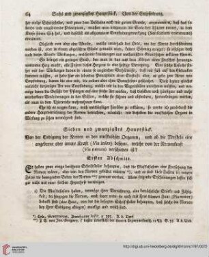 Sieben und zwanzigstes Hauptstück: Von der Endigung der Nerven in den muskulösen Organen, [...]