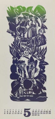 Maiblatt des Kalenders "Faustus 1978". Marthes Garten