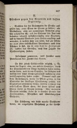 II. Pflichten gegen den Regenten und dessen Regierung.