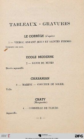 Tableaux – Gravures (Nr. 1-7)