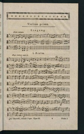 1-7, Violino I. Deutsche Vesper, Hymne und 4 Antiphonen
