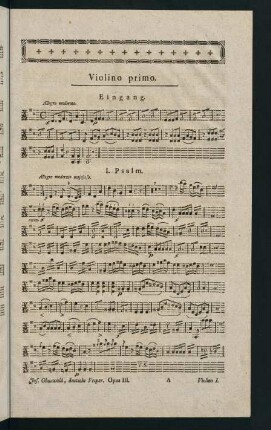 1-7, Violino I. Deutsche Vesper, Hymne und 4 Antiphonen