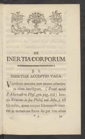 De Inertia Corporum