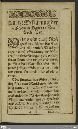 Kurtze Erklärung der vorstehenden Figur in diesem Seelenschatz