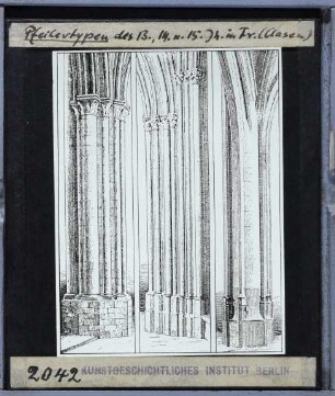 Coutances, Kathedrale Notre-Dame,Saint-Germer de Fly, Abteikirche,Argentan, Kirche, Seitenschiff, Bündelpfeiler