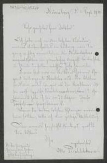 Brief von Otto Prechtelsbauer an Unbekannt