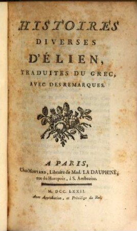 Histoires diverses d'Élien