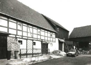Seifersdorf bei Radeberg, Wachauer Straße 14. Dreiseithof (1826/1850). Wohnstallhaus
