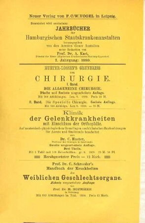 Deutsche Zeitschrift für Chirurgie. 30. 1889/90