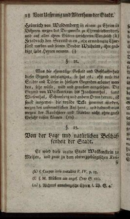 Von der Lage und natürlichen Beschaffenheit der Stadt.