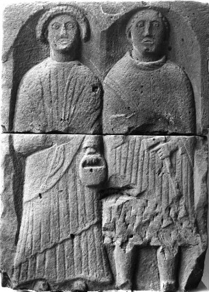 Grabstein eines römischen Ehepaars : Grabstein eines römischen Ehepaars. Speyer: Historisches Museum der Pfalz mit Weinmuseum