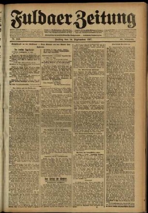 Ausgabe vom Freitag, den 14. September 1917.