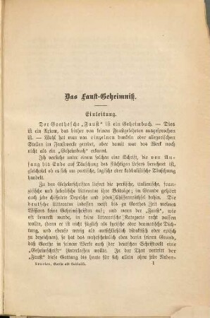 Goethe als Kabbalist in der "Faust"-Tragödie