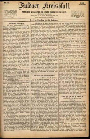 Ausgabe vom Dienstag, den 21. Februar 1882.