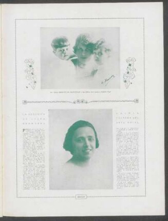 [Fotografía de] Sra. Celia Repetto de Montefiori y sus hijitos Jsé Carlos y Roberto Raul