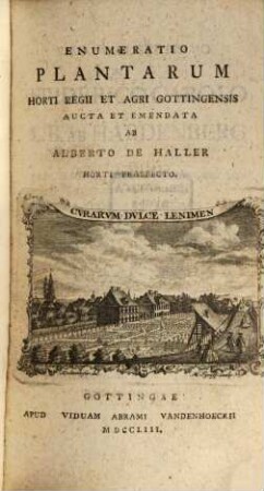 Enumeratio Plantarum Horti Regii Et Agri Gottingensis