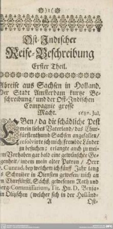 Ost-Indischer Reise-Beschreibung