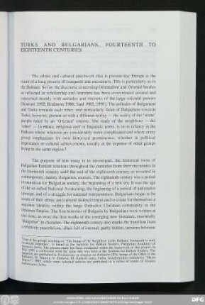 Turks And The Bulgarians, Fourteenth To Eighteenth Centuries