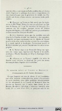 Un mémoire inédit de Vincent de Montpetit