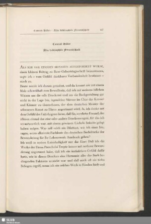 Alte bibliophile Freundschaft