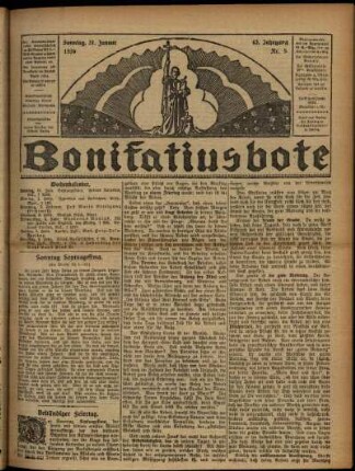 Erste Ausgabe vom Sonntag, den 31. Januar 1926.