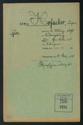 Cäsar Hofacker (1896-1944)
