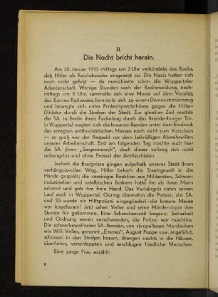 II. Die Nacht bricht herein.