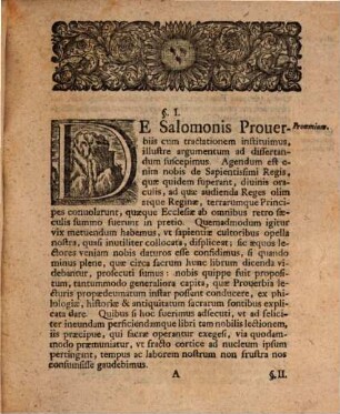 Diss. ex philologia s. de proverbiis Salomonis