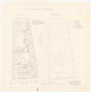 Hausgarten, Berlin-Frohnau: Pflanzplan, Bodenbewegungsplan 1:100