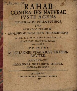 Rahab contra ius naturae iuste agens