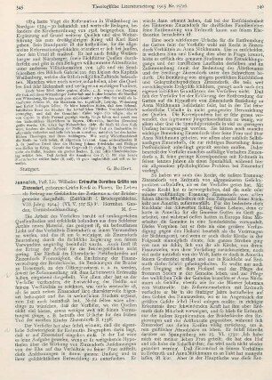 545-547 [Rezension] Jannasch, Wilhelm, Erdmuthe Dorothea Gräfin von Zinzendorf, geborene Gräfin Reuß zu Plauen. Ihr Leben als Beitrag zur Geschichte des Pietismus und der Brüdergemeine dargestellt