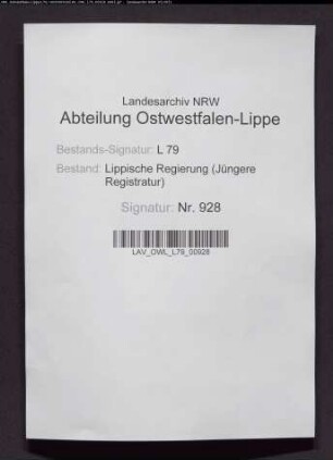 Sammlung von Statuten der Stadt Blomberg