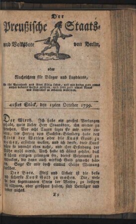 42stes Stück, den 19ten October 1799