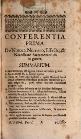 Theologia moralis sacramentalis Tripartita. 1. 1732