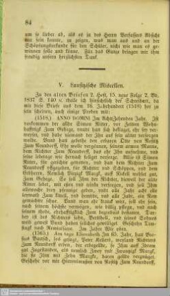 Lausitzische Miscellen
